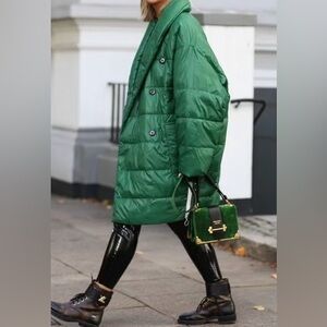 Baum und Pferdgarten Green Oversized Siri Coat, XS, Puffer